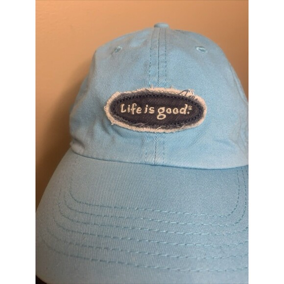 Life is Good Womens Navy Adjustable Back Embroidered Baseball Cap Hat OS - Picture 2 of 8